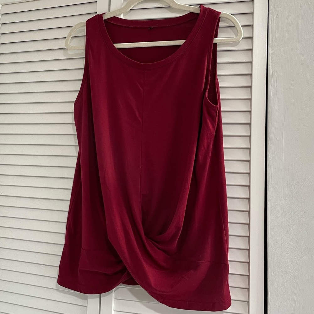 deep red top